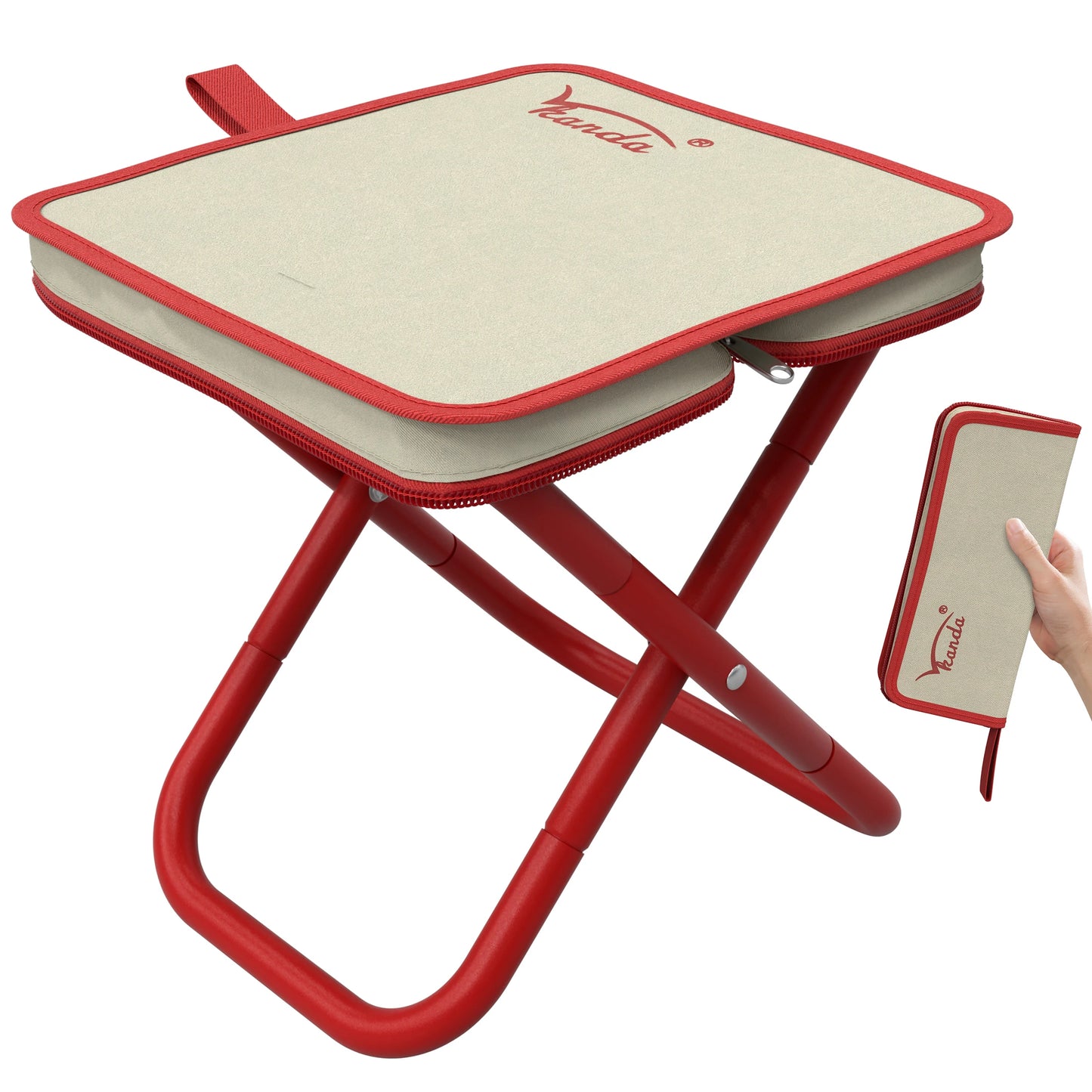 Folding Stool Camping Stool, Portable Folding Stool with Carrying Bag, 12-Inch Portable Folding Chair (1.3Lbs), Outdoor Travel