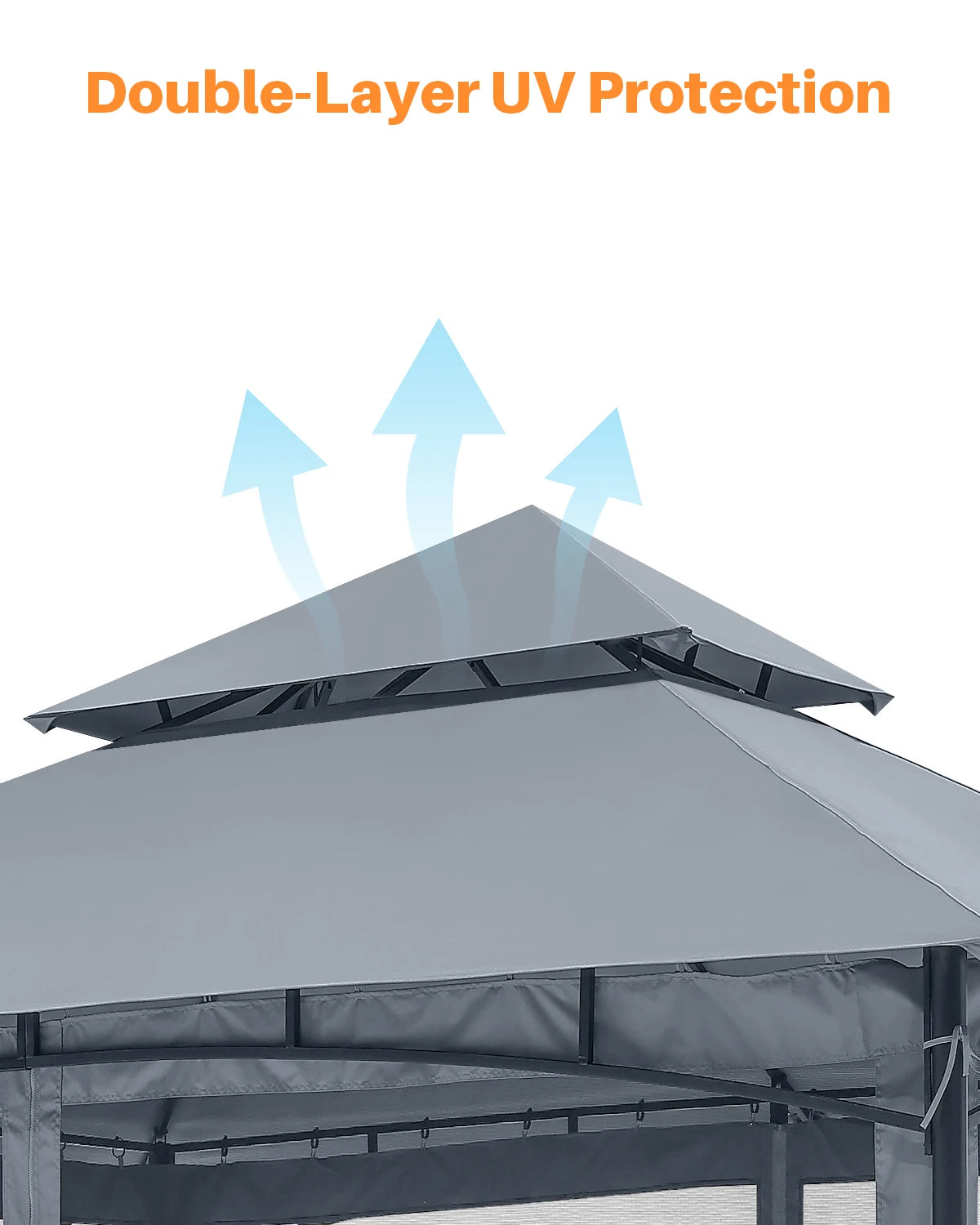 SeeHill 10' X 10' Steel Frame Gazebo with Mosquito Netting