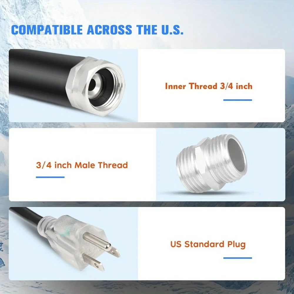 Heated Water Hose for RV, Water Line Freeze Protection