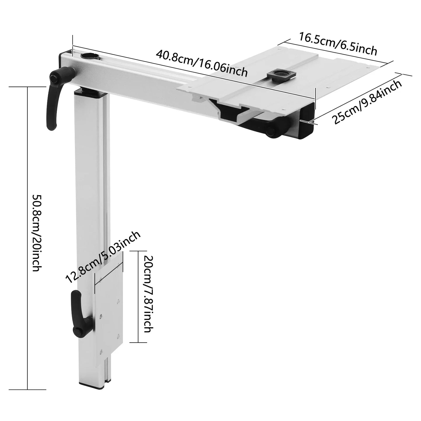 RV 360°Silver Aluminum Rotatable Table Leg Support