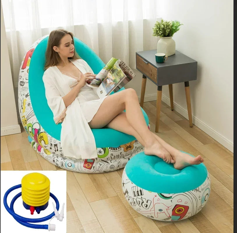 Inflatable Chair with Footstool