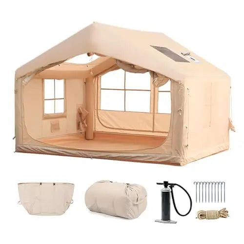 Inflatable Tent for Camping - 6-8 Person with Stove