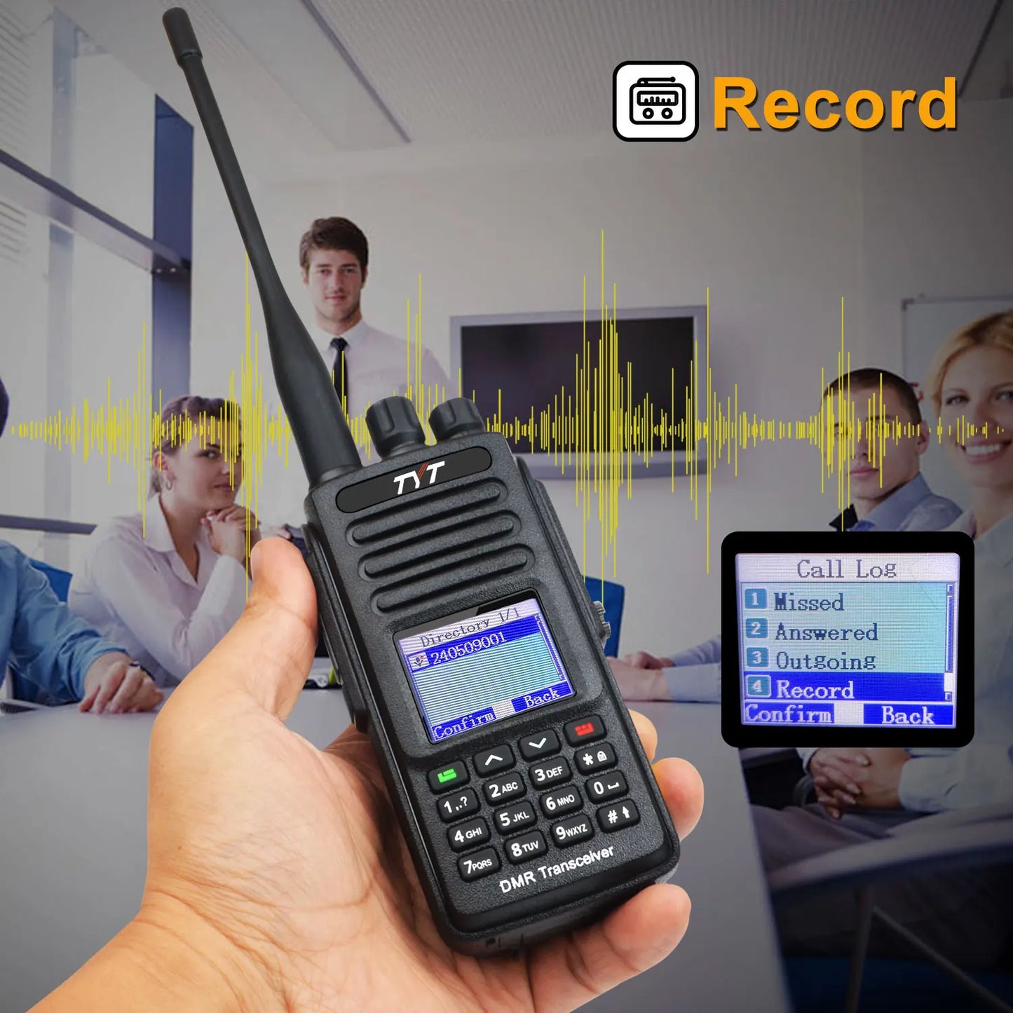10W GPS IP67 Waterproof Record VHF UHF Dual Band Walkie Talkie