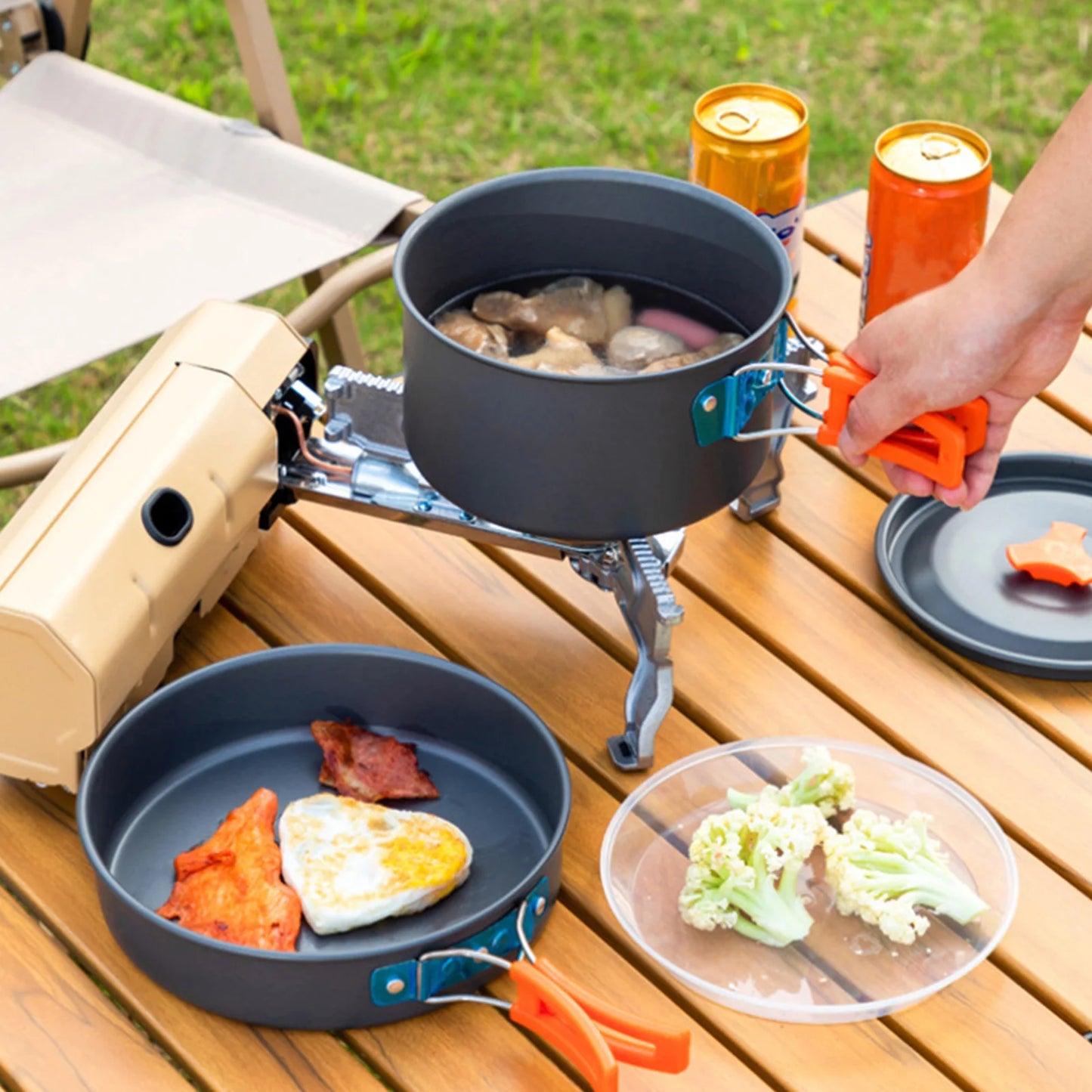 3pcs Portable Camping Cookware Set