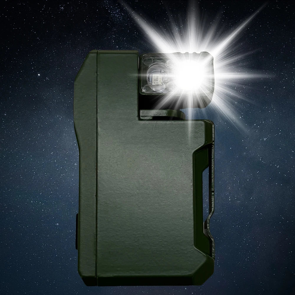 Rechargeable Mini Flashlight with RGB Light Magnetic Keychain