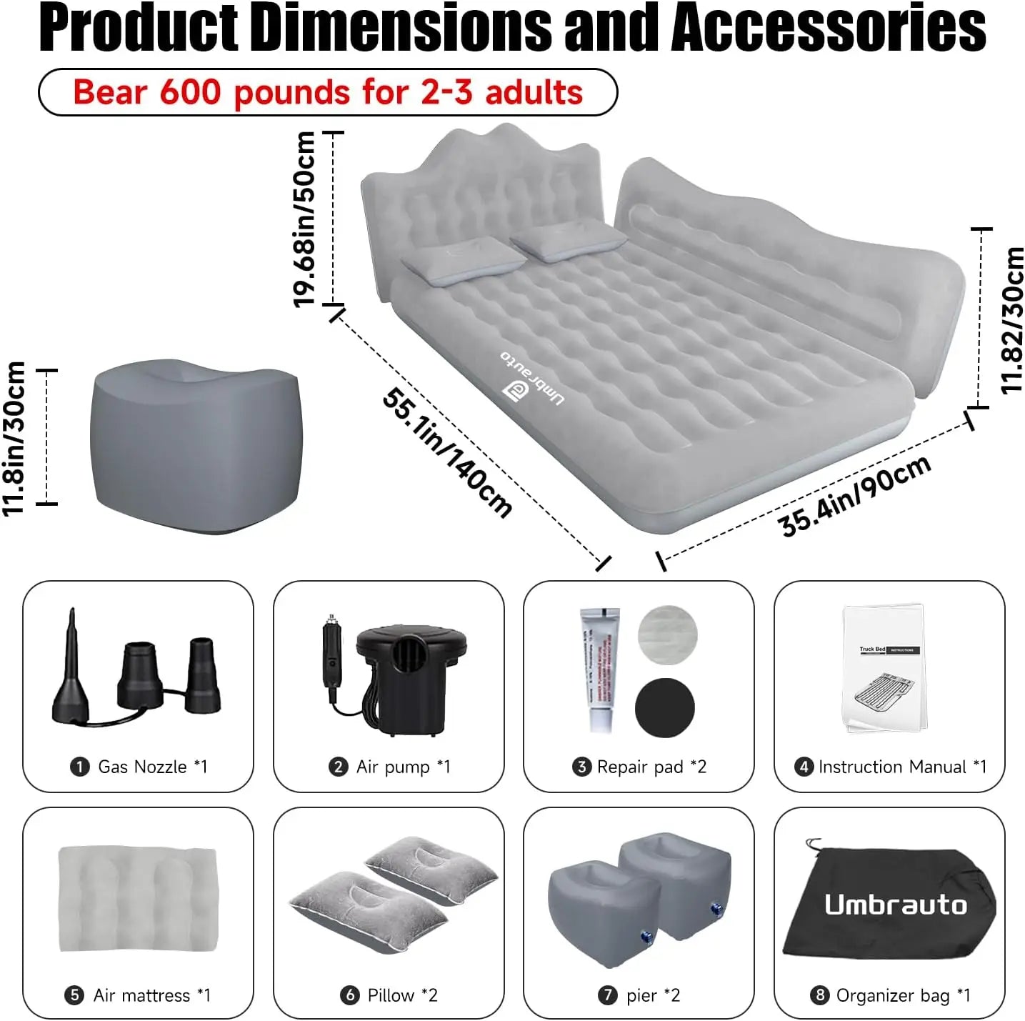 Inflatable Air Mattress for Backseat