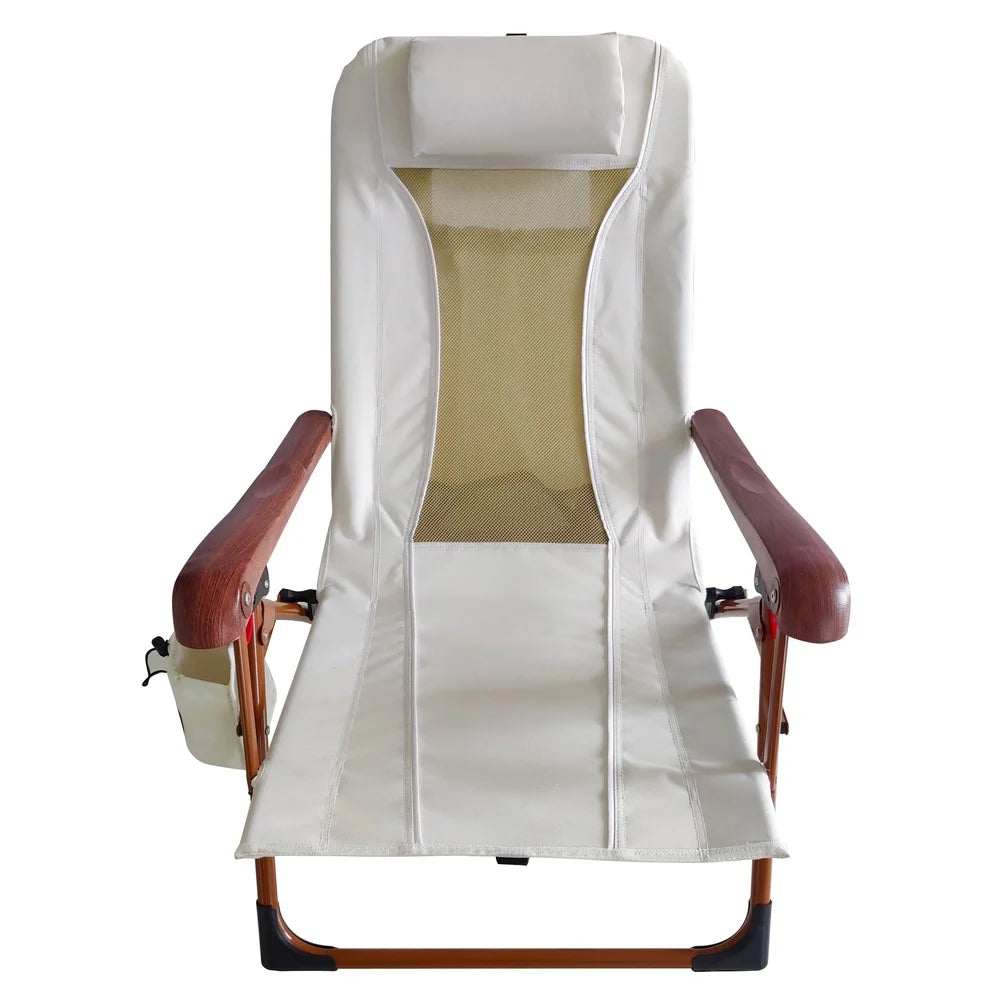 Low Profile Reclining Backpack Chair with Insulated Drink Holder \
