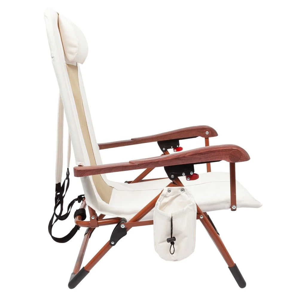 Low Profile Reclining Backpack Chair with Insulated Drink Holder \