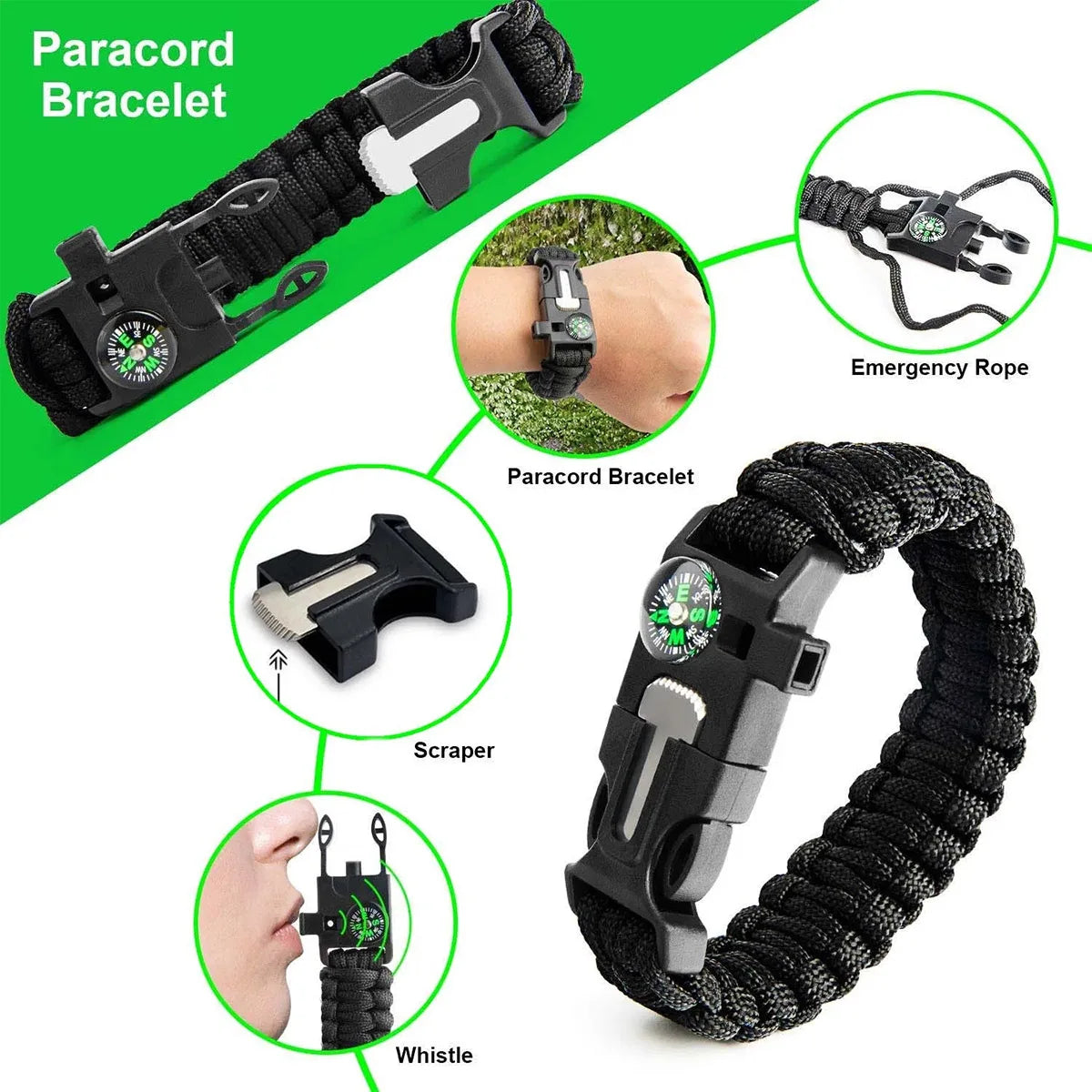 Survival Tool Set Multifunctional Self-defense Supplies and First Aid Kit