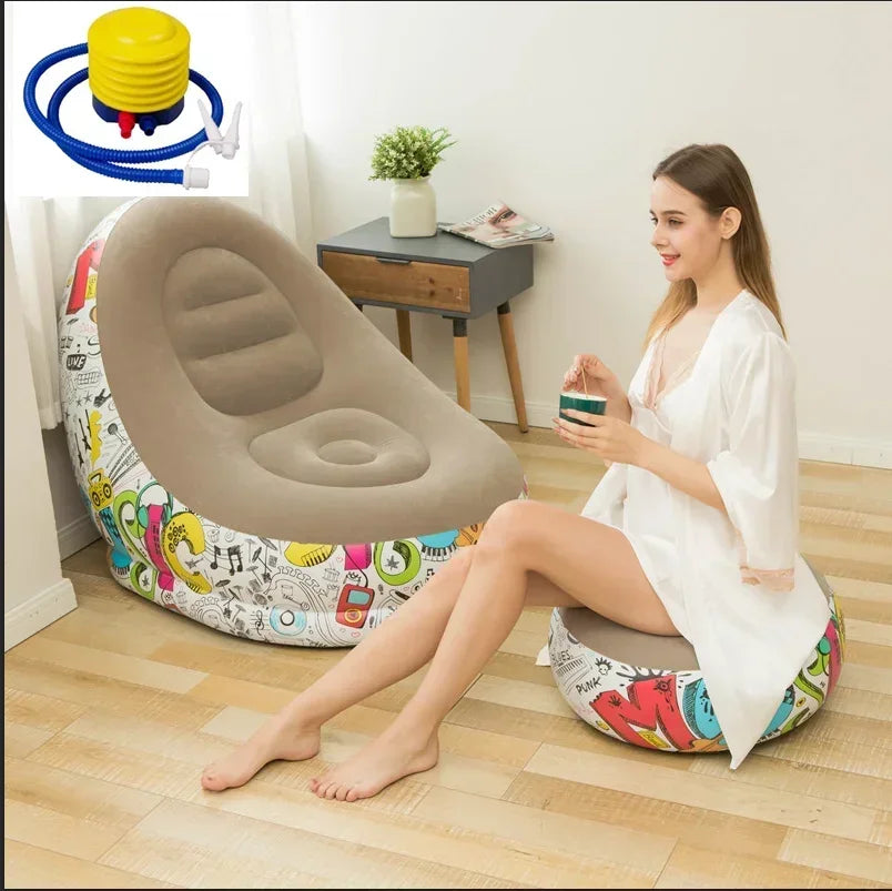 Inflatable Chair with Footstool