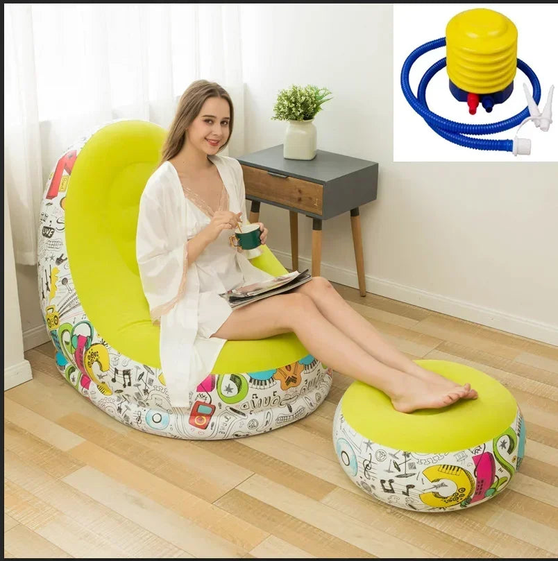 Inflatable Chair with Footstool