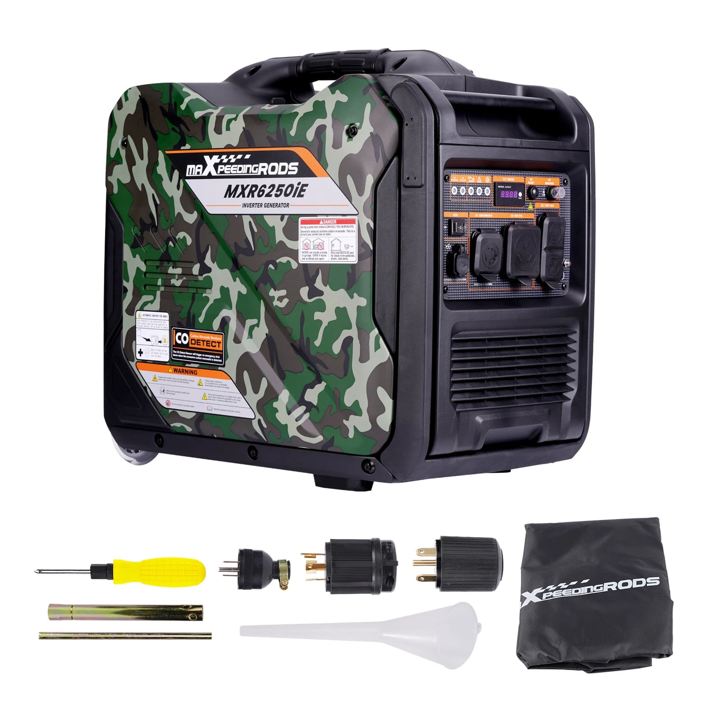 Inverter Generator 5.0KW Overload Protection AC DC USB Outlet Suitcase Generator