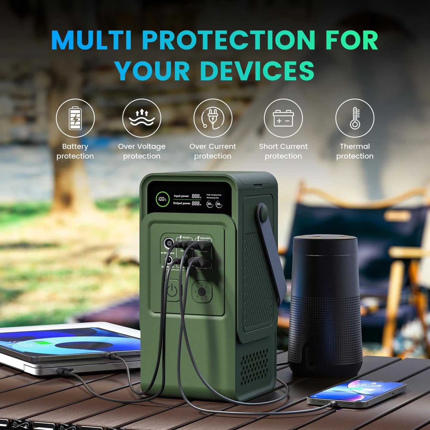 Portable Power Station 60000mAh Charger USB TYPE-C Port