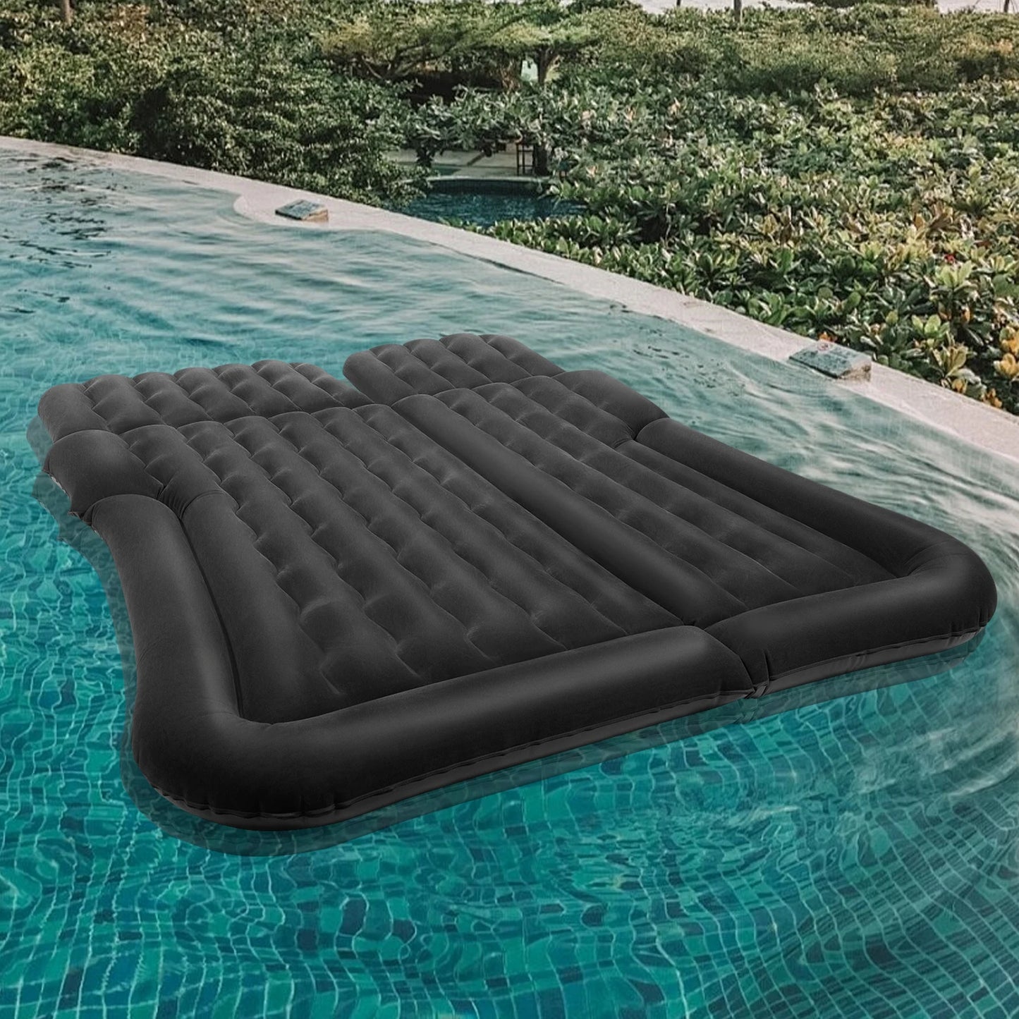 Thick Inflatable Queen Size Airbed with Built-in Pump