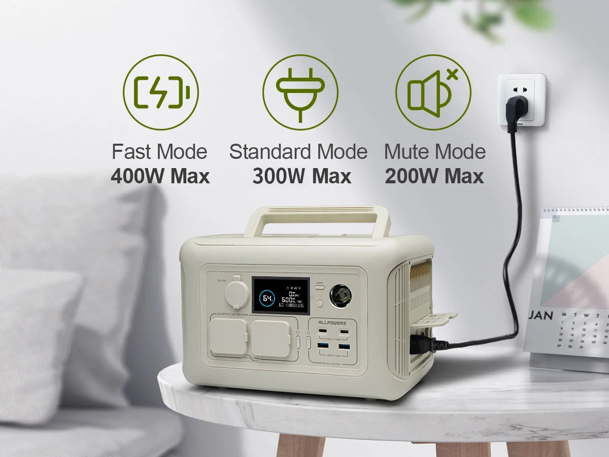 Portable Power Generator Station with Portable Solar Panel (option)