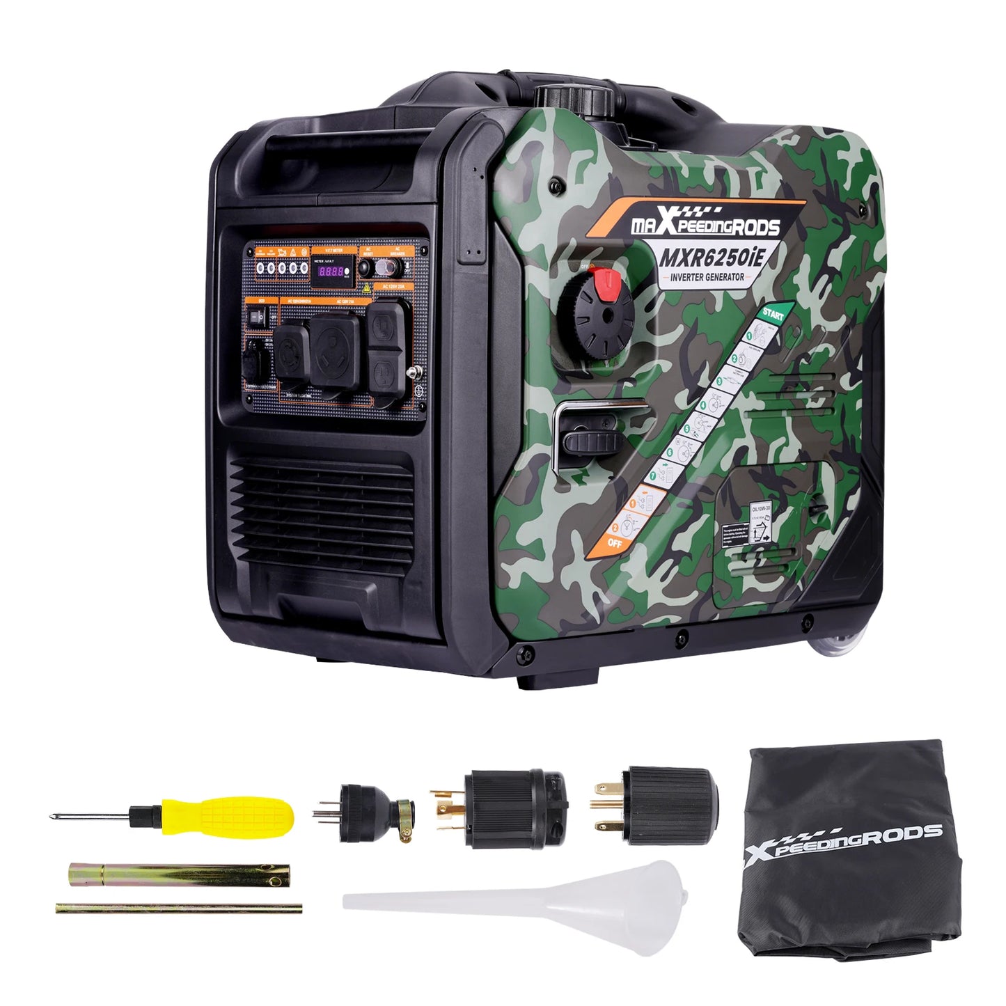 Inverter Generator 5.0KW Overload Protection AC DC USB Outlet Suitcase Generator
