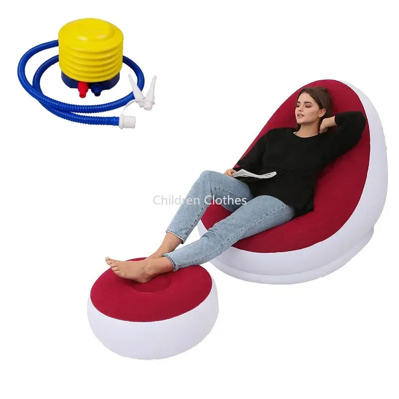 Inflatable Chair with Footstool