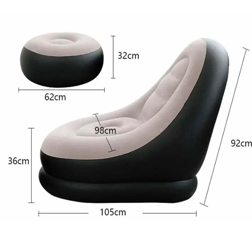 Inflatable Chair with Footstool