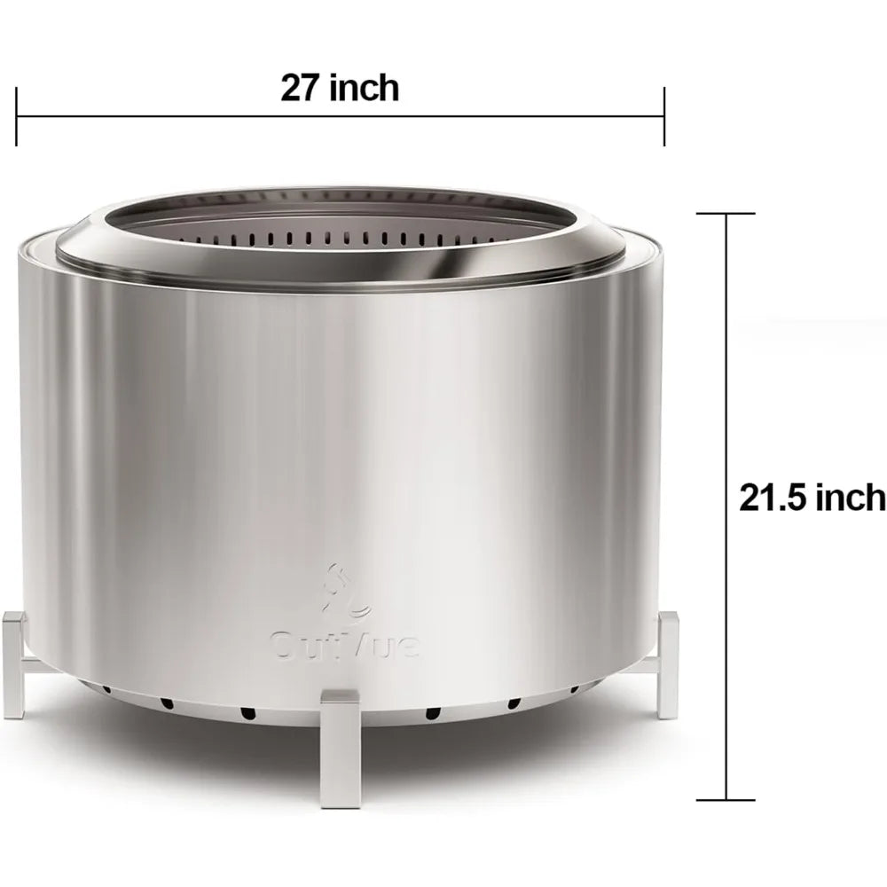22-inch Stainless Steel Smokeless Fire Pit