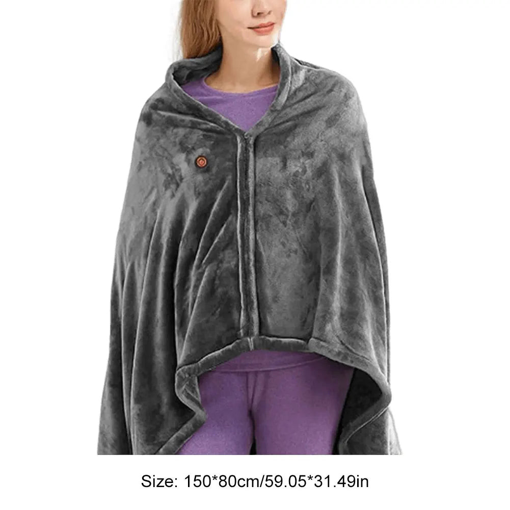 USB Electric Heated Fleece Blanket 3 Heating Levels