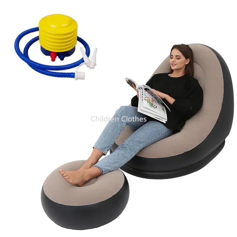 Inflatable Chair with Footstool