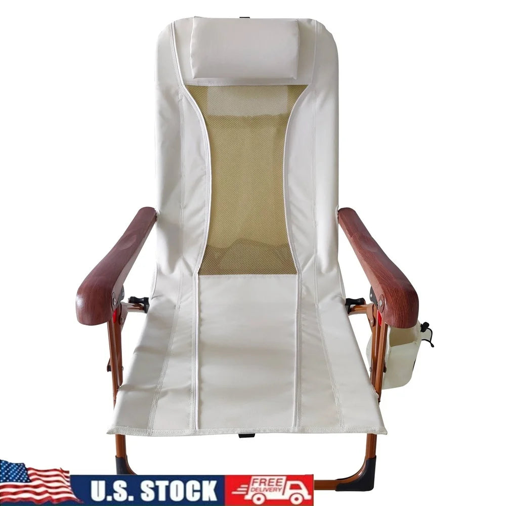 Low Profile Reclining Backpack Chair with Insulated Drink Holder \