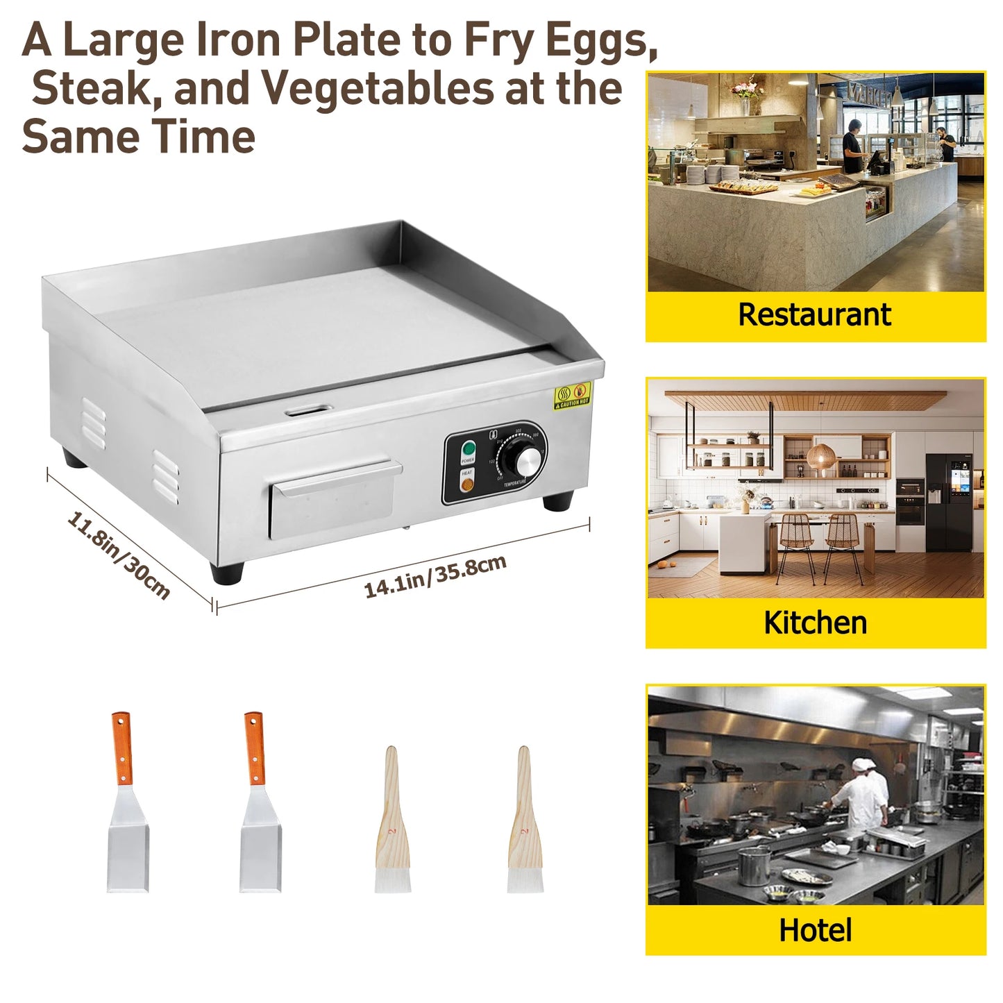 14 -Inch Electric Countertop Grill 3000W