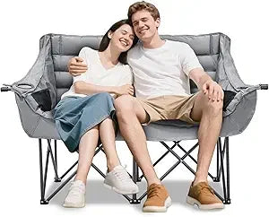 Oversized Heavy Duty Portable Padded Folding Loveseat