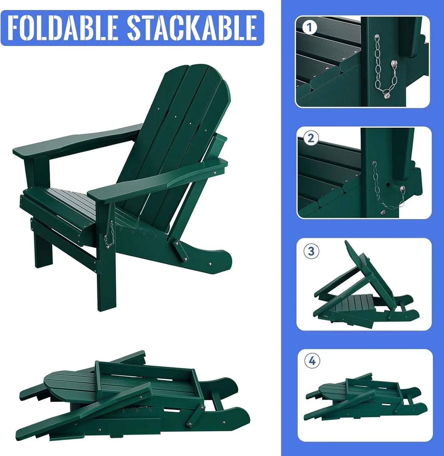 Relaxing Stackable Folding Adirondack Chair