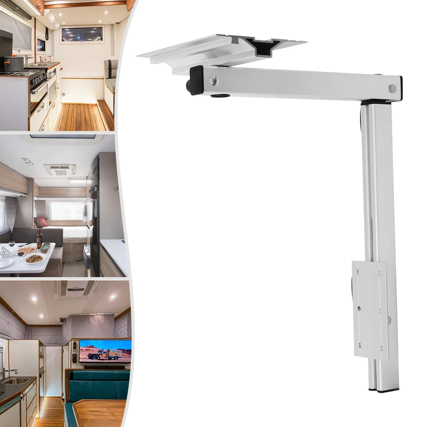RV 360°Silver Aluminum Rotatable Table Leg Support