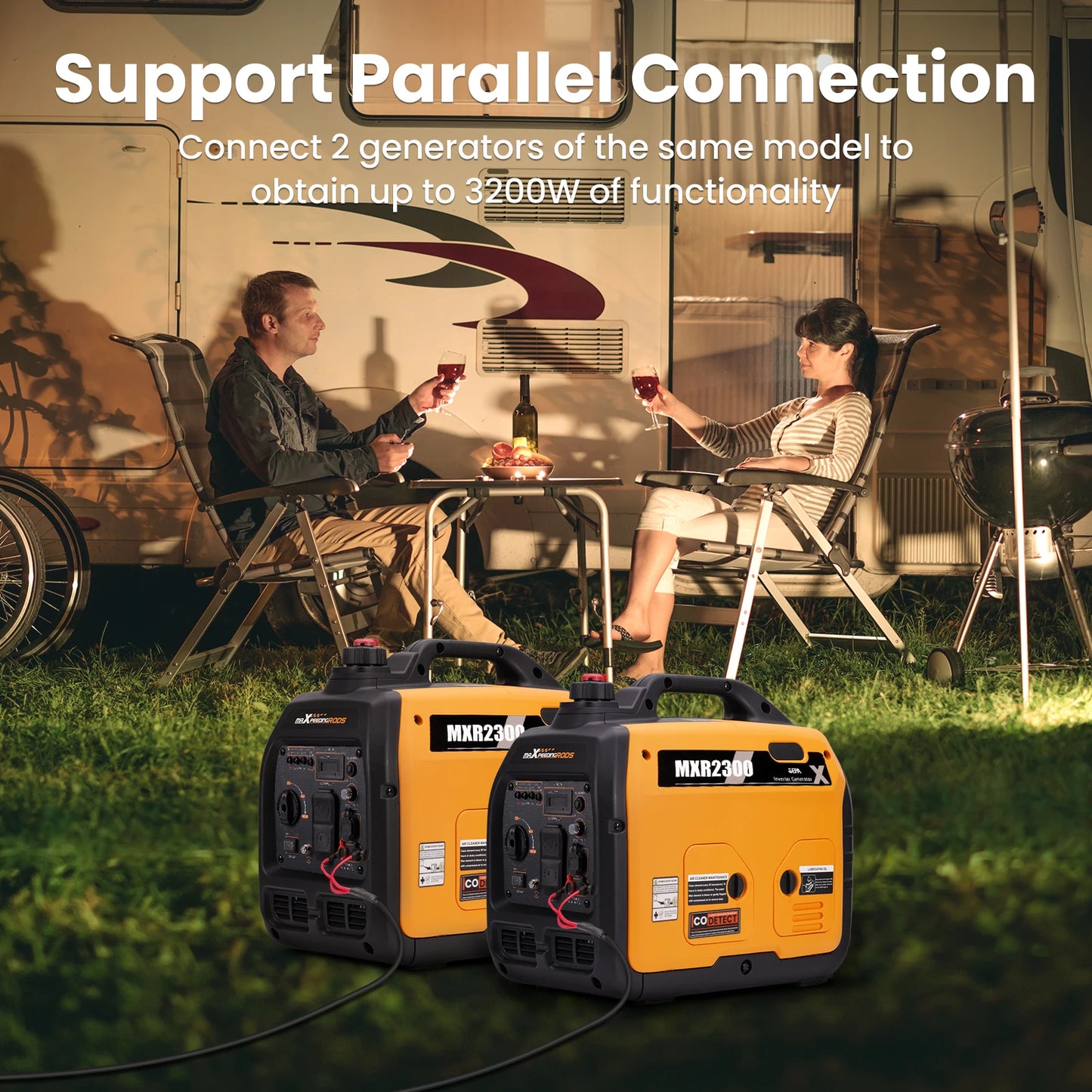 2300 Watt Generators Portable Gas Generator Inverter Quiet for Home and Camping for RV Camping