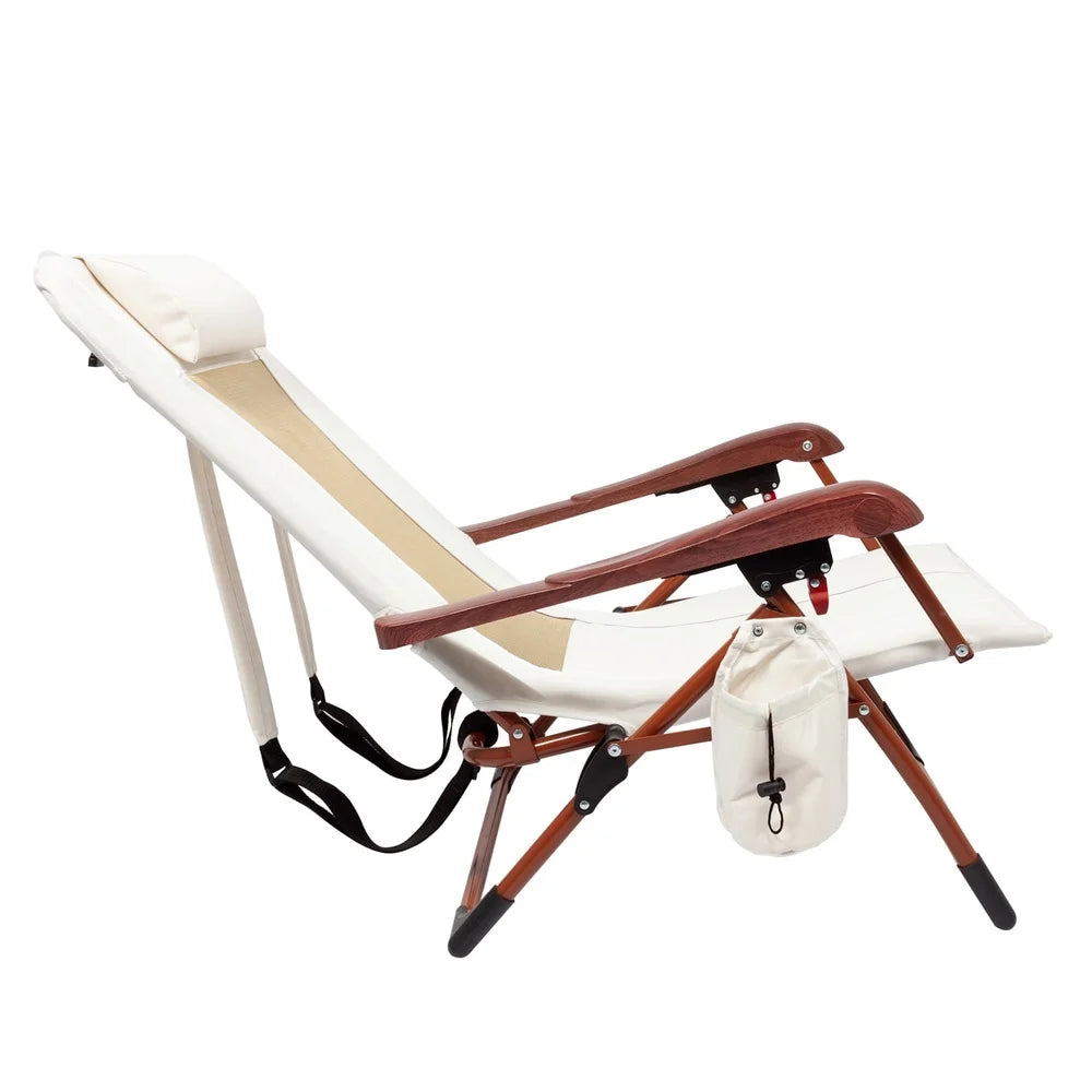 Low Profile Reclining Backpack Chair with Insulated Drink Holder \