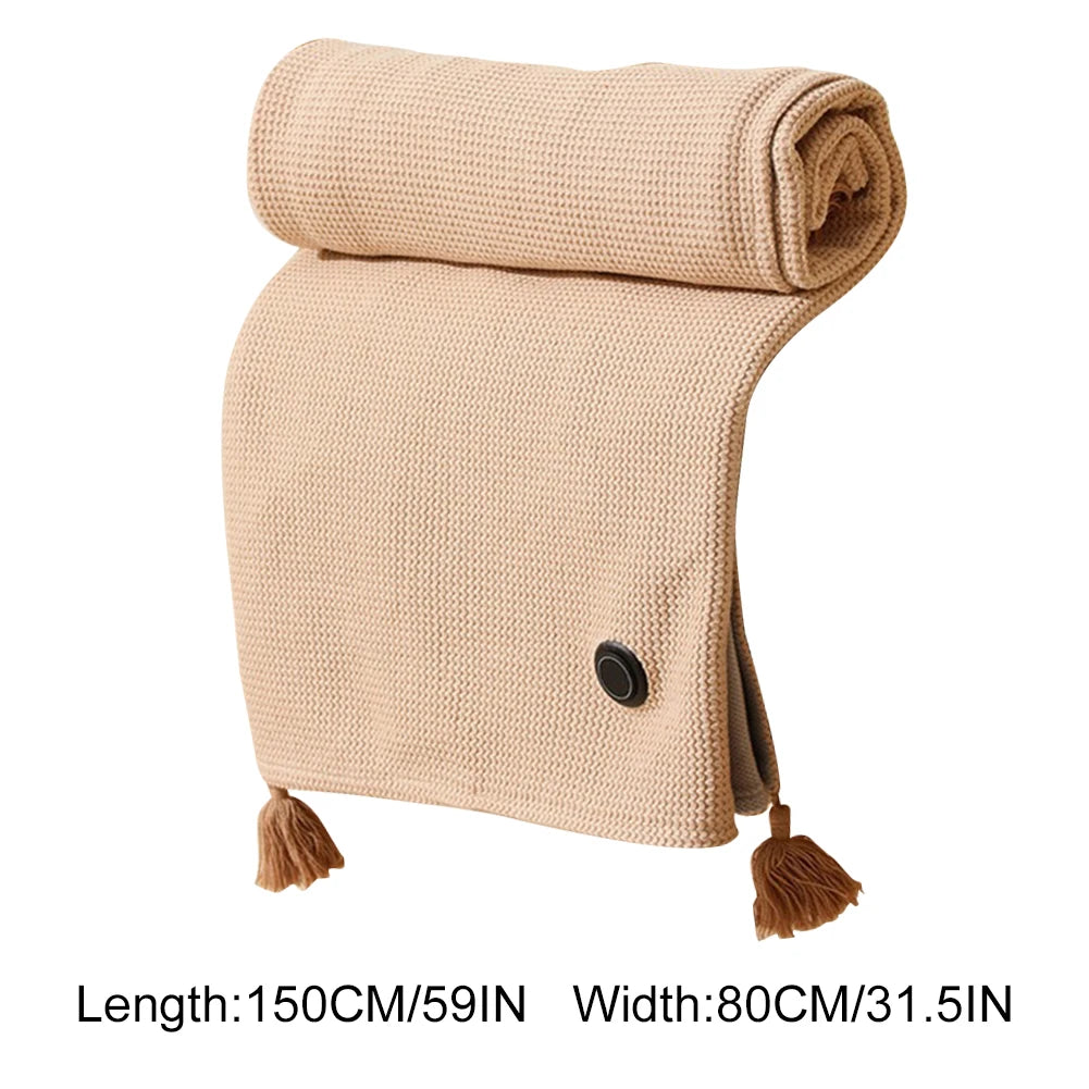 Wearable USB Heated Blanket Shawl 3 Heating Levels