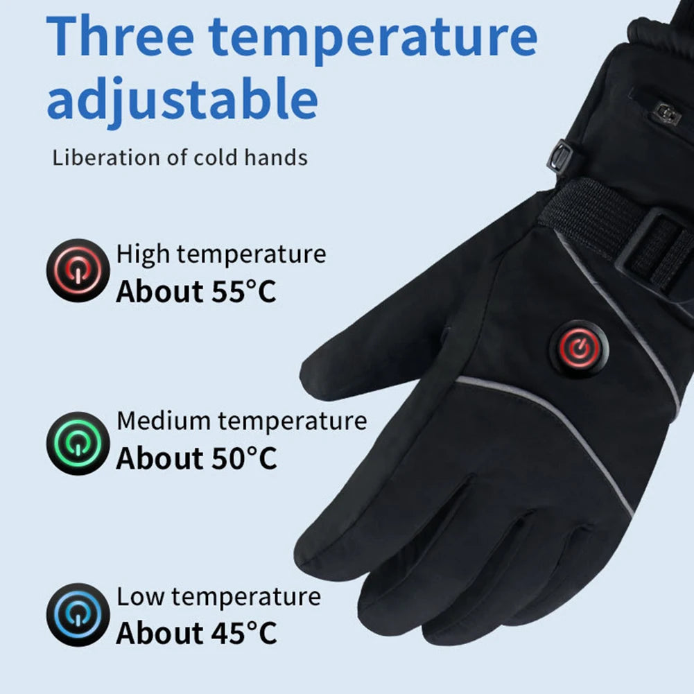 Thermal Heated Waterproof Gloves Touch Screen