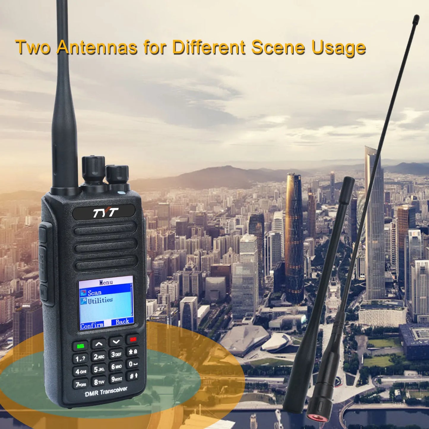 10W GPS IP67 Waterproof Record VHF UHF Dual Band Walkie Talkie