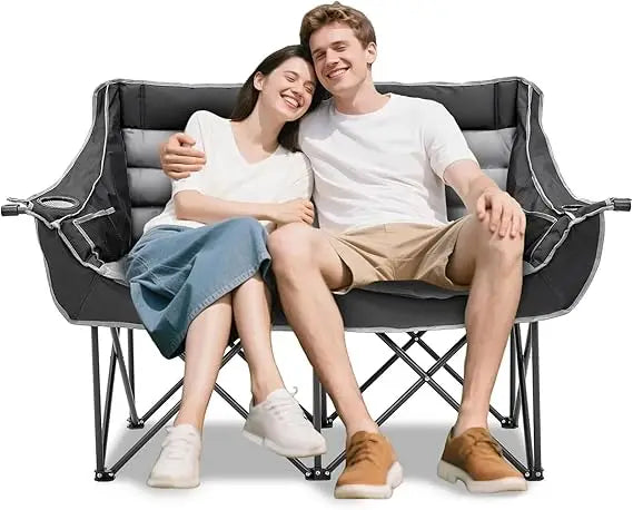 Oversized Heavy Duty Portable Padded Folding Loveseat