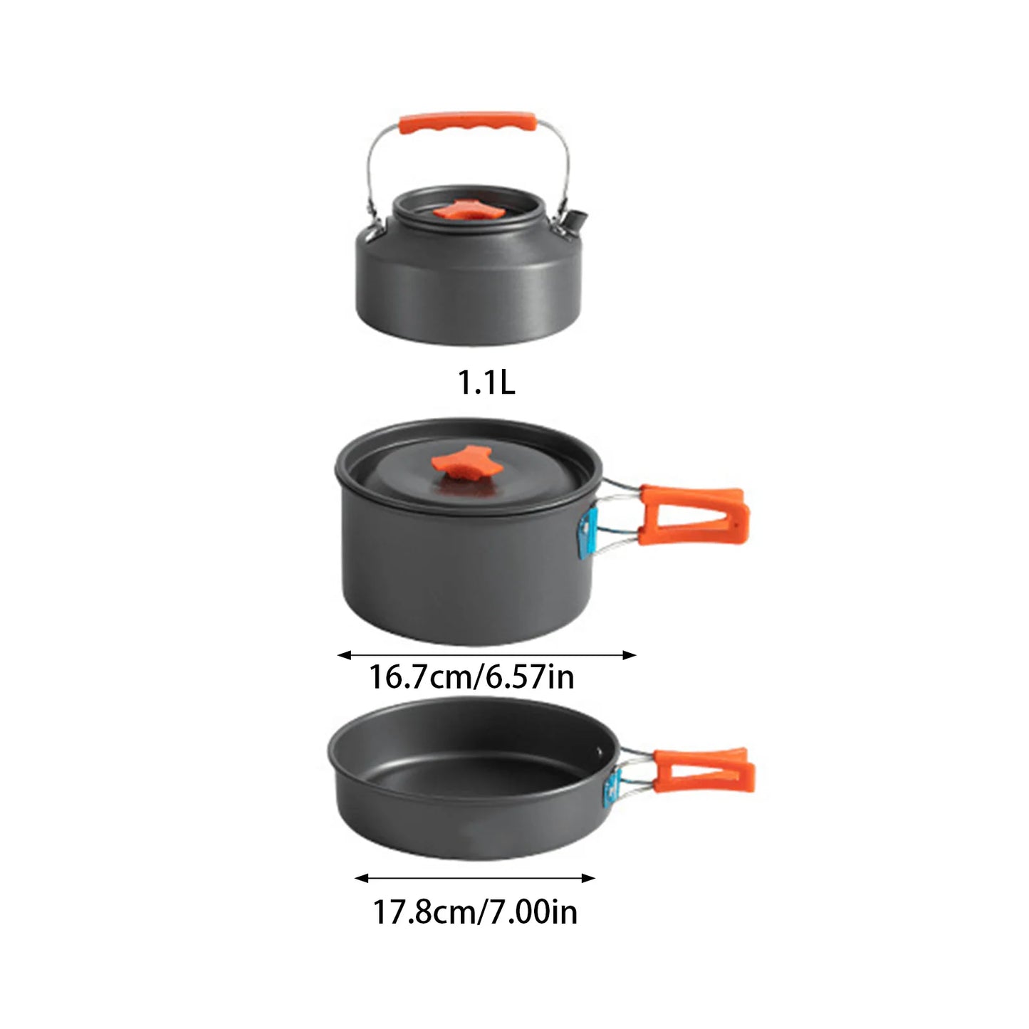 3pcs Portable Camping Cookware Set