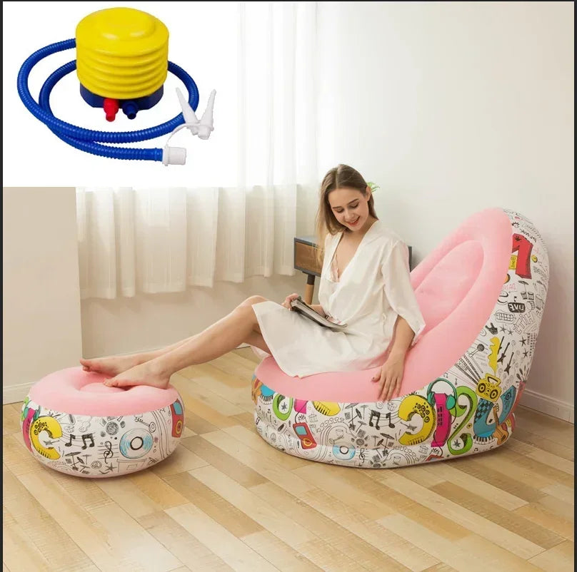 Inflatable Chair with Footstool