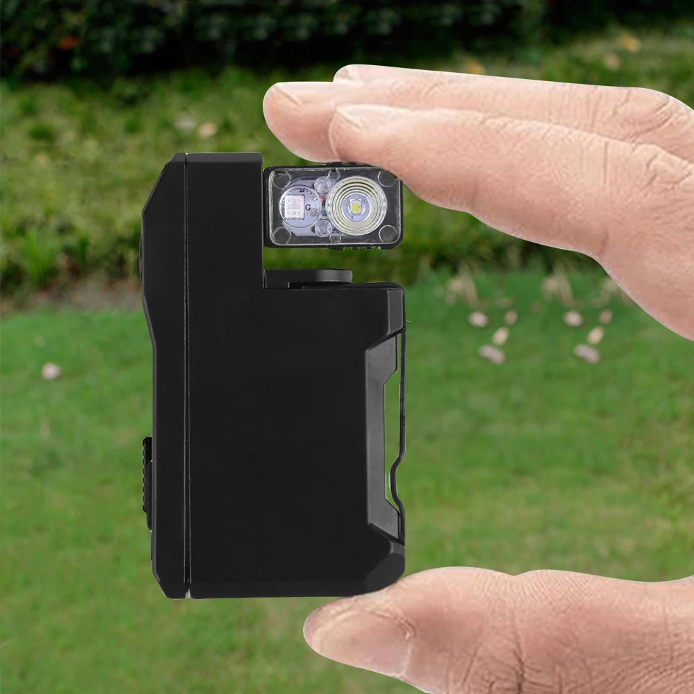 Rechargeable Mini Flashlight with RGB Light Magnetic Keychain