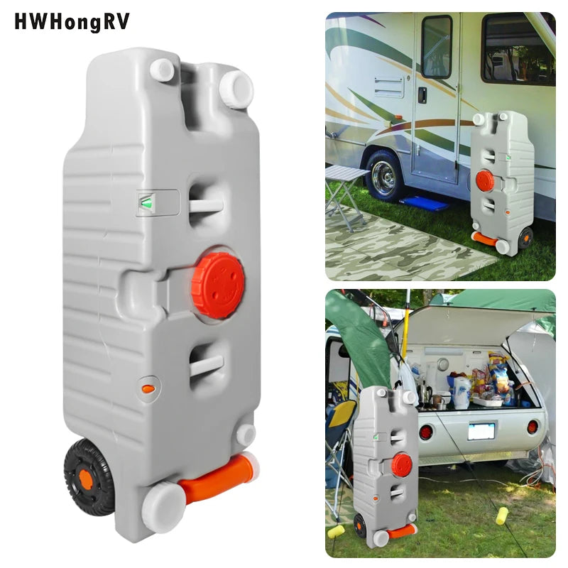 75L Portable RV Water Tank with Wheel