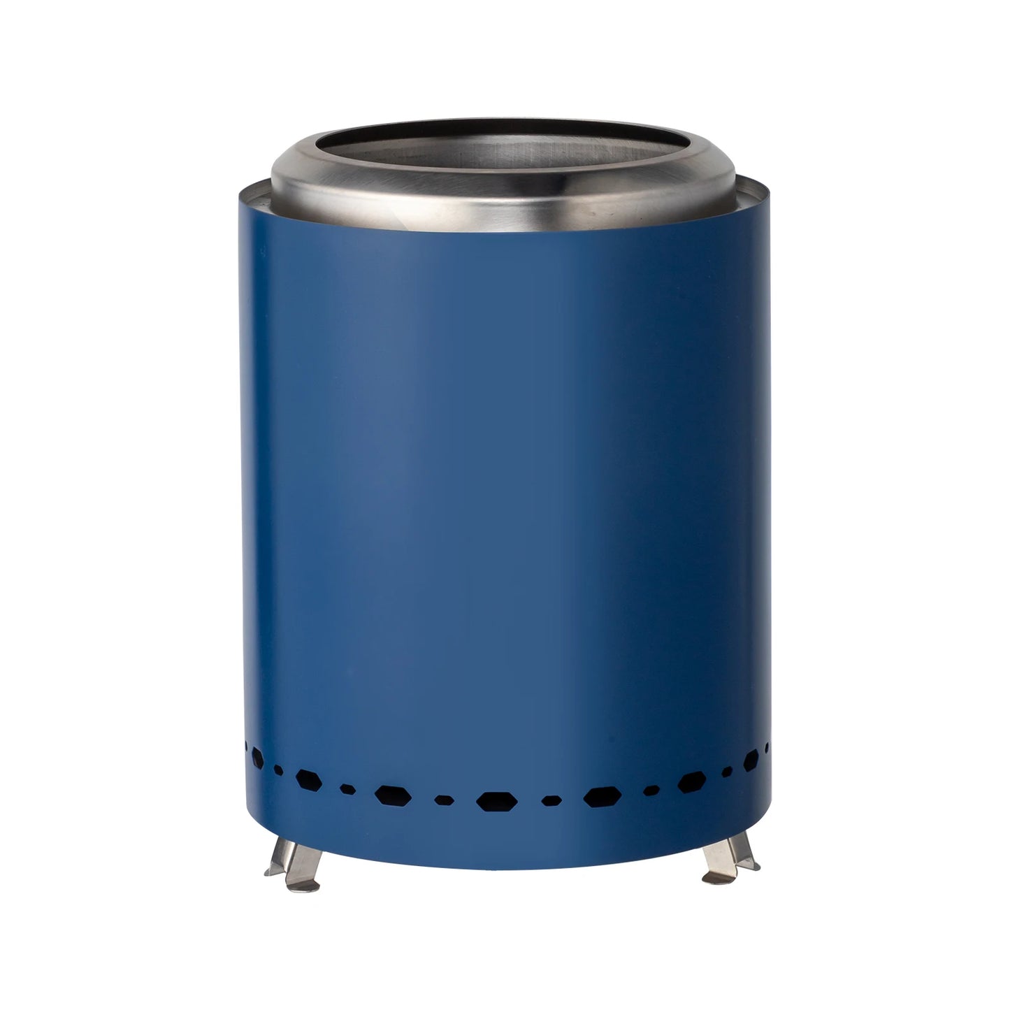 7.1"x7.1"x9.7in smokeless fire pit blue