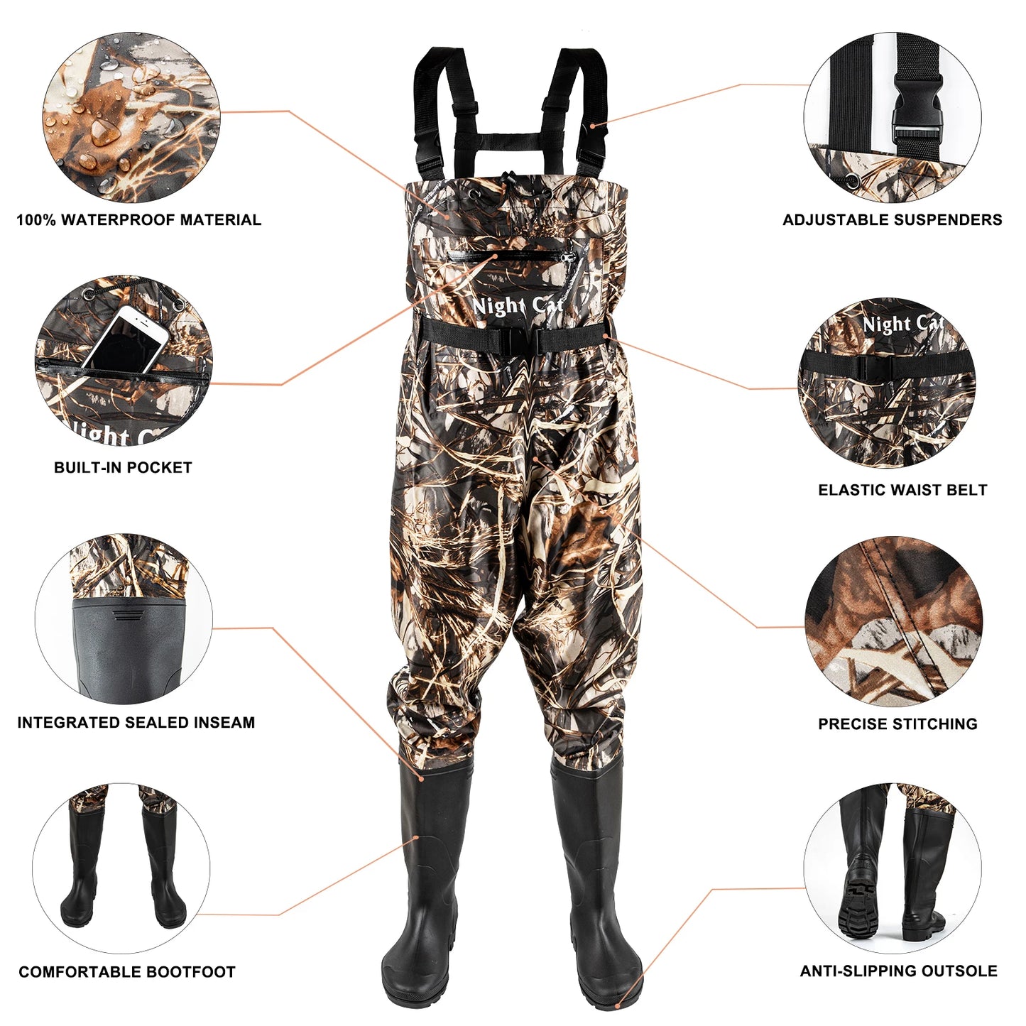 Waterproof Chest Wader Nylon & PVC