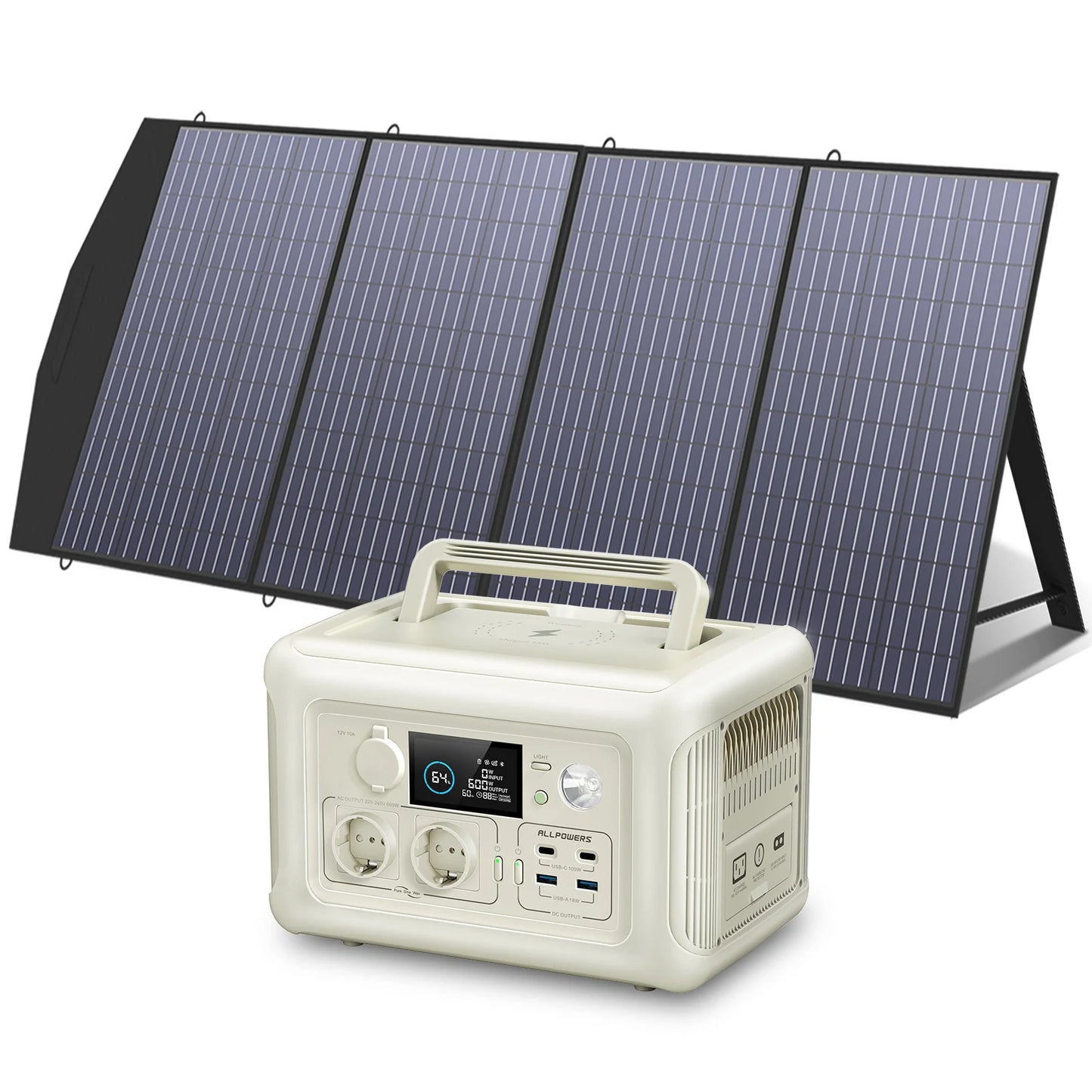 Portable Power Generator Station with Portable Solar Panel (option)