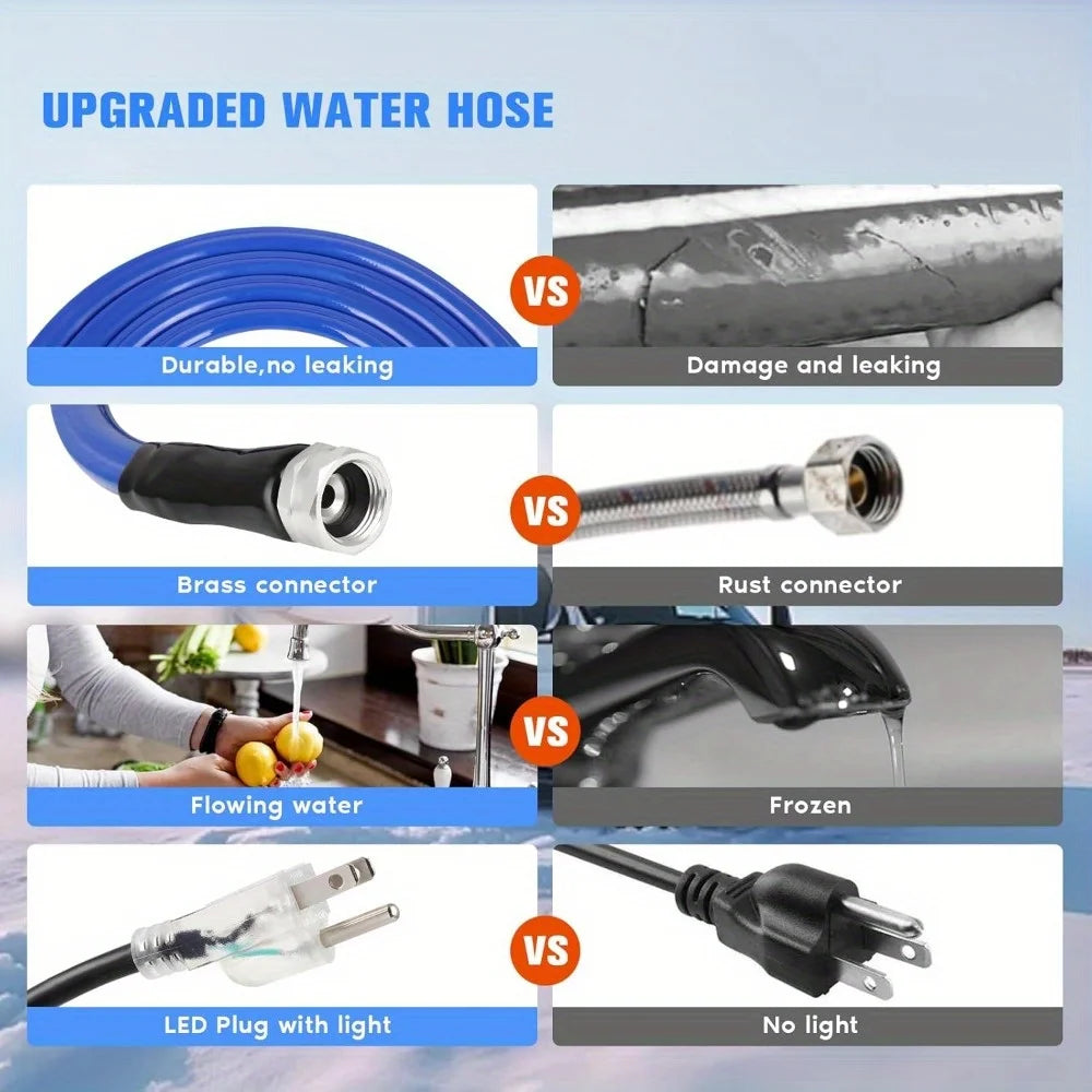 Heated Water Hose for RV, Water Line Freeze Protection