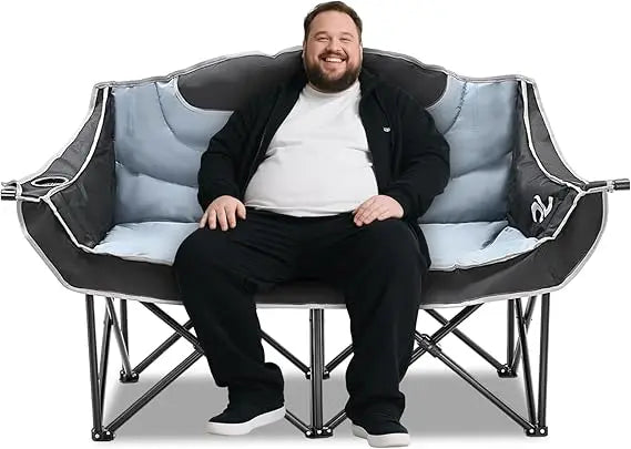 Oversized Heavy Duty Portable Padded Folding Loveseat