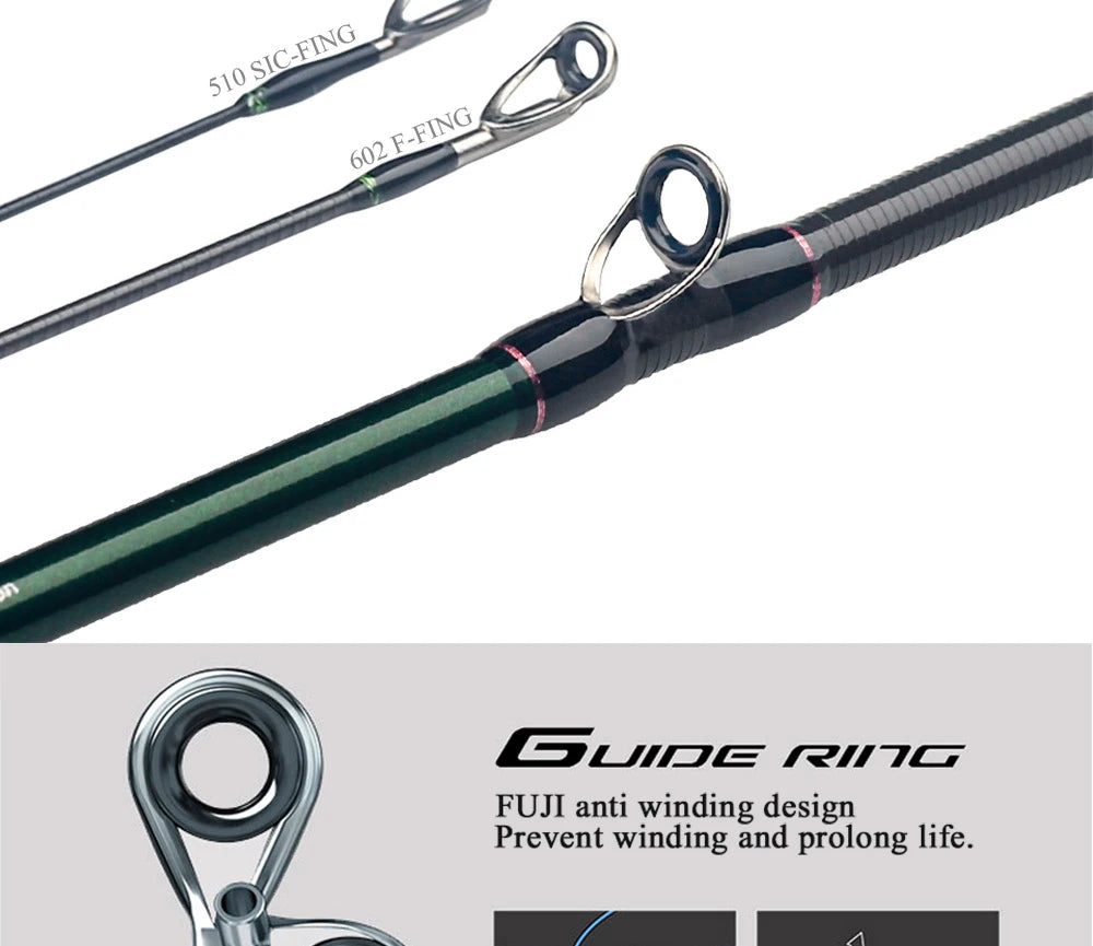 KUYING Teton Carbon Spinning Casting Fast Speed Action Fishing Rod