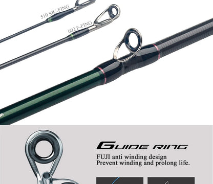 KUYING Teton Carbon Spinning Casting Fast Speed Action Fishing Rod