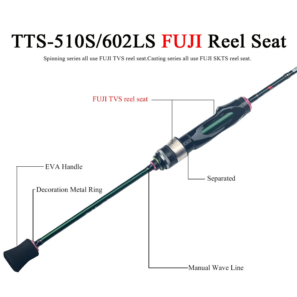 KUYING Teton Carbon Spinning Casting Fast Speed Action Fishing Rod