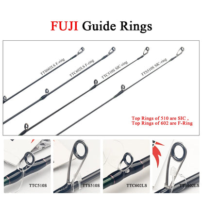 KUYING Teton Carbon Spinning Casting Fast Speed Action Fishing Rod