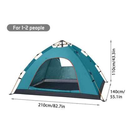 Portable Pop Up Tent Water-resistant 1-2 / 3-4 People
